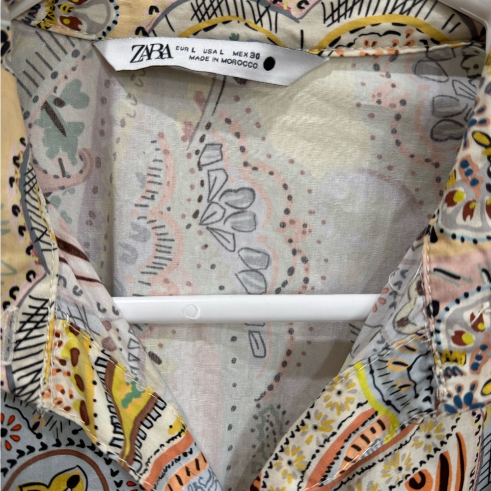 Zara Pastel Paisley Midi Dress - Picture 5 of 9